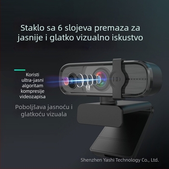 Anzhijia A30 USB web kamera s 1080p HD videom, integrirani mikrofon, 2 MP senzor, USB 2.0, fiksni fokus