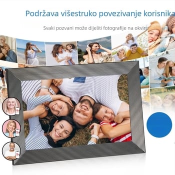 Digitalni okvir za fotografije s dodirnim zaslonom, Wi-Fi, 16GB memorije, 1280×800 rezolucija, podrška SD/USB kartica