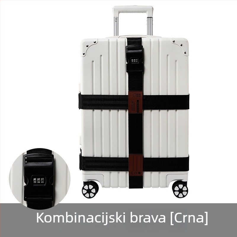 Pojas za prtljagu od najlona, križnog dizajna, protiv krađe, fiksne kopče, brava s kodom za carinu