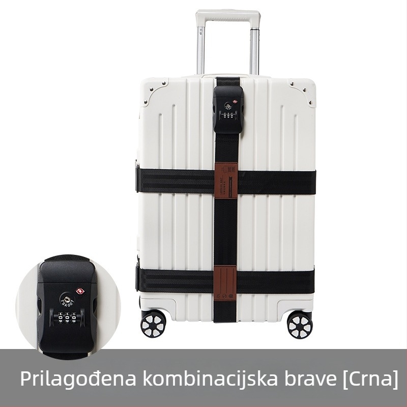 Pojas za prtljagu od najlona, križnog dizajna, protiv krađe, fiksne kopče, brava s kodom za carinu