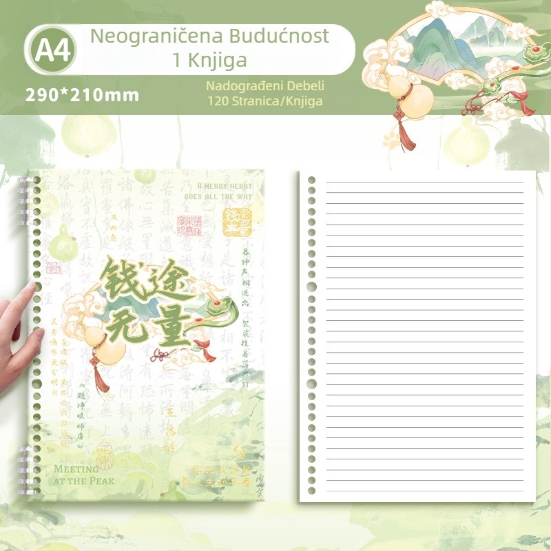 Spis s odvajan listovima za učenike, Kaba bear, KBX-2264, papir unutarnjih stranica, 50 listova, 6 rupa