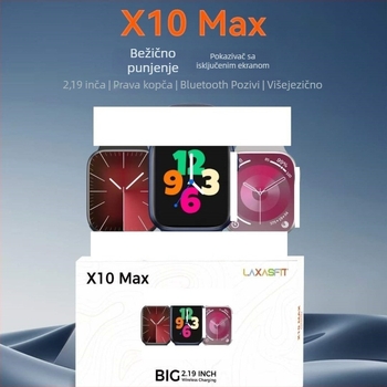 X10 Max pametni sat s Bluetooth pozivima, praćenjem otkucaja srca i krvnog tlaka, brojanje koraka i praćenje sna