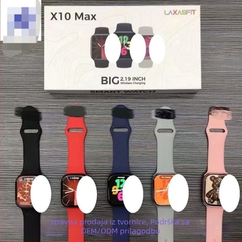 X10 Max pametni sat s Bluetooth pozivima, praćenjem otkucaja srca i krvnog tlaka, brojanje koraka i praćenje sna