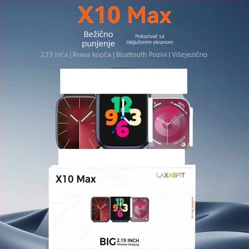 X10 Max pametni sat s Bluetooth pozivima, praćenjem otkucaja srca i krvnog tlaka, brojanje koraka i praćenje sna