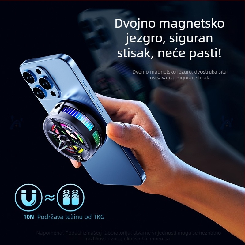 Chladič za telefon s poluvodičnim hlađenjem, izuzetno tih, magnetsko pričvršćivanje, tri brzine, model SR02 Pro-5, 15W Type-C