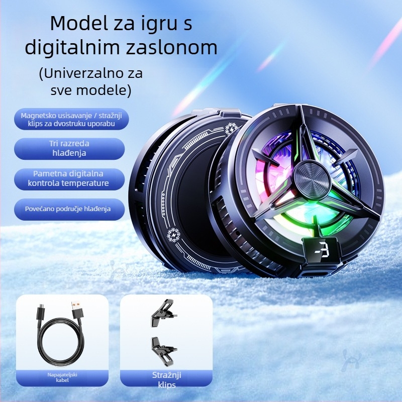 Chladič za telefon s poluvodičnim hlađenjem, izuzetno tih, magnetsko pričvršćivanje, tri brzine, model SR02 Pro-5, 15W Type-C