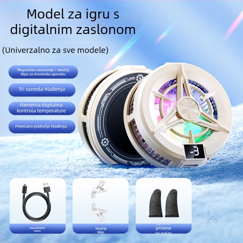 Chladič za telefon s poluvodičnim hlađenjem, izuzetno tih, magnetsko pričvršćivanje, tri brzine, model SR02 Pro-5, 15W Type-C