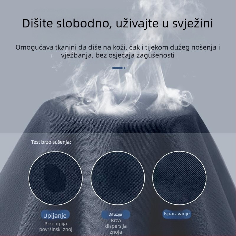 Unisex trening set s dugim rukavima, slobodan kroj, pamukasto-sintetička mješavina tkanine, brzo suši, prozračan