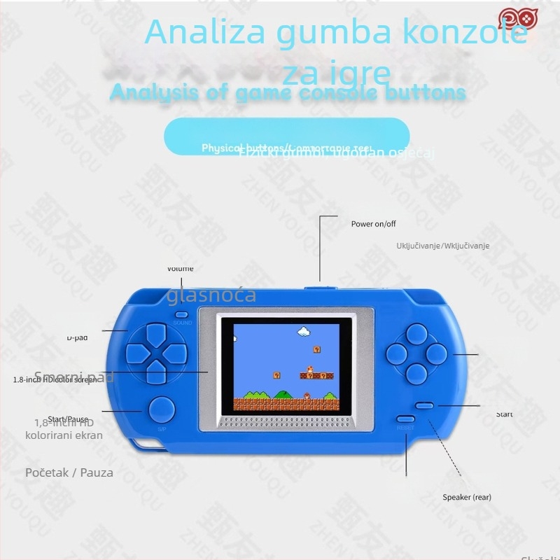 Ručna prijenosna retro igraća konzola, FC-kompatibilna, nostalgičan dizajn, 1GB RAM, izlaz 720p