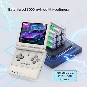 Powkiddy V90S prijenosna konzola s otvorenim kodom, mini preklopna PSP stil, nostalgični retro arkadni uređaj