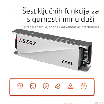 LED napajanje s mekim pokretanjem za LED trake, 24V DC, ulaz 176–264V, izlaz 2.5–16.6A, max snaga 400W, učinkovitost >93%