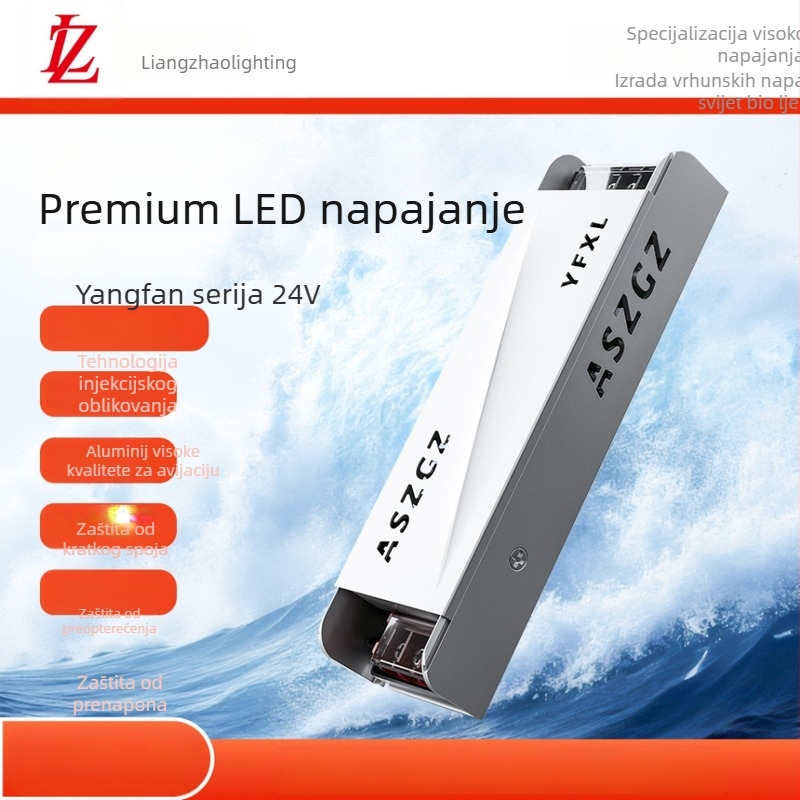 LED napajanje s mekim pokretanjem za LED trake, 24V DC, ulaz 176–264V, izlaz 2.5–16.6A, max snaga 400W, učinkovitost >93%