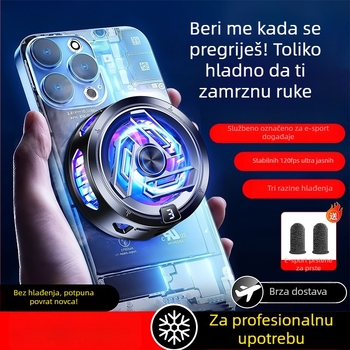 Mobitel hladnjak s magnetskim privlačenjem i poluvodičnim hlađenjem — SR17, 10W USB-C, ABS kućište, 65 g