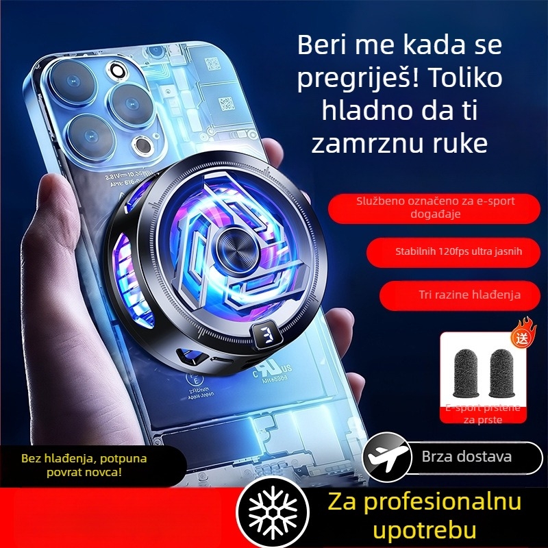 Mobitel hladnjak s magnetskim privlačenjem i poluvodičnim hlađenjem — SR17, 10W USB-C, ABS kućište, 65 g