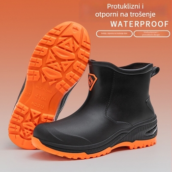 Xunlai muške kratke kišne cipele – PVC gornji dio, EVA ulošak, Slip-On, za sve godišnje doba