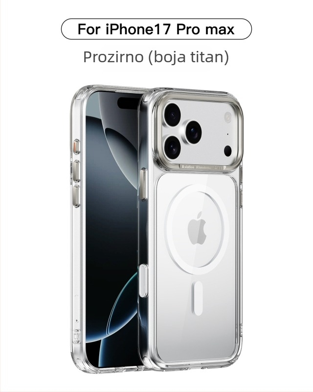 Ohla metalni kućište za telefon s prozirnim okvirom kamere i magnetskim privlačenjem za iPhone 17 Pro – otpornost na pad, injekcijsko oblikovanje