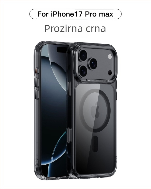 Ohla metalni kućište za telefon s prozirnim okvirom kamere i magnetskim privlačenjem za iPhone 17 Pro – otpornost na pad, injekcijsko oblikovanje