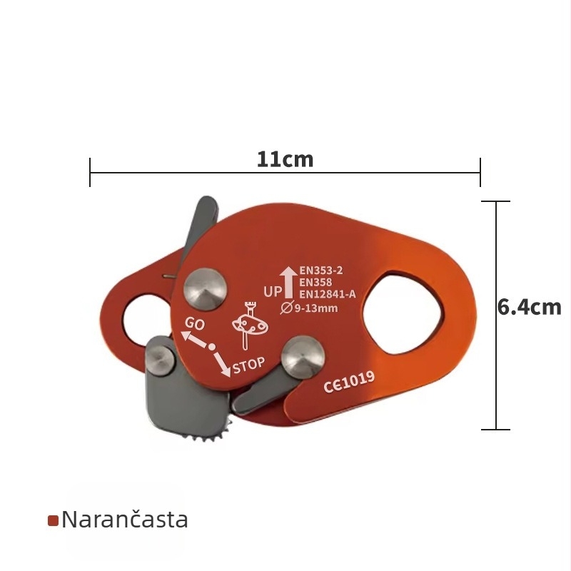 Uhvatač užeta, dizajn gusji stil, aluminijska konstrukcija, zaštita pri spuštanju