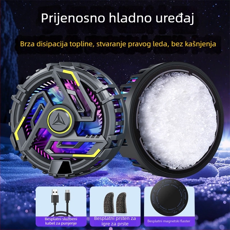 JD16 Hladnjak za mobitel s termoelektričnim hlađenjem, digitalni zaslon, Type-C sučelje, 40–70 g