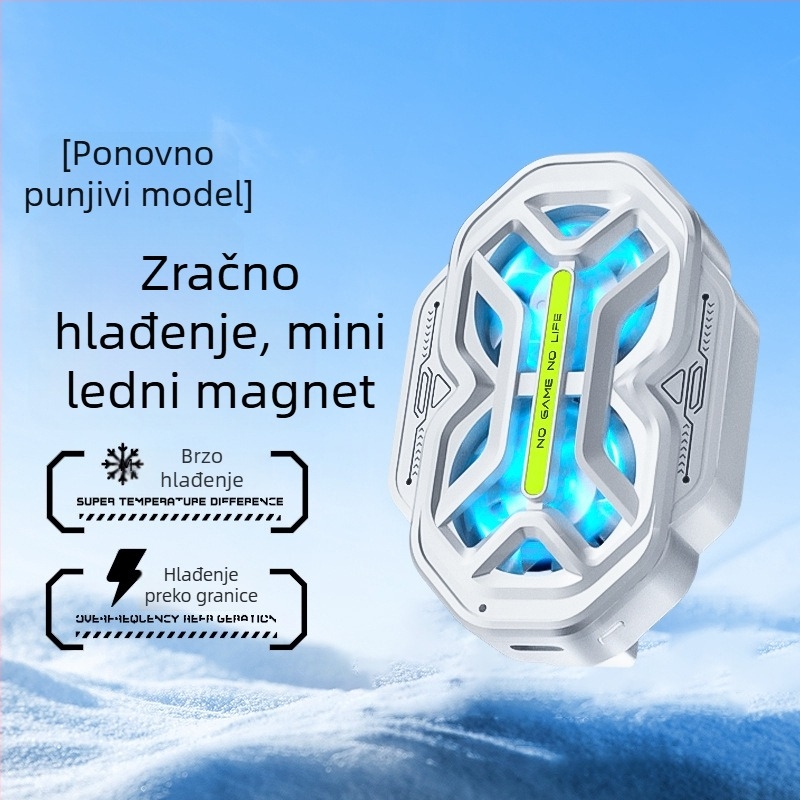 DY59 dvostruki hlađenje telefona s dva ventilatora, zračno hlađenje s tri brzine, dvostruka baterija, bežična veza, kompatibilan s iPhone i Android telefonima