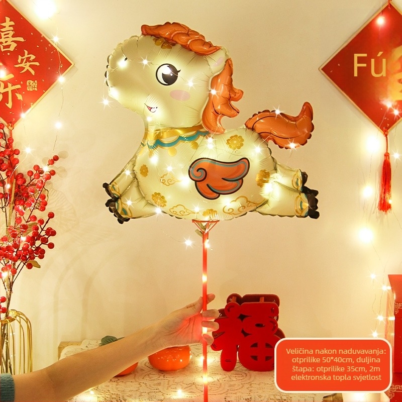 Balon od aluminijske folije s ručicom, oblik crtano životinjo, motivi zodijaka i crtića, otisak logotipa