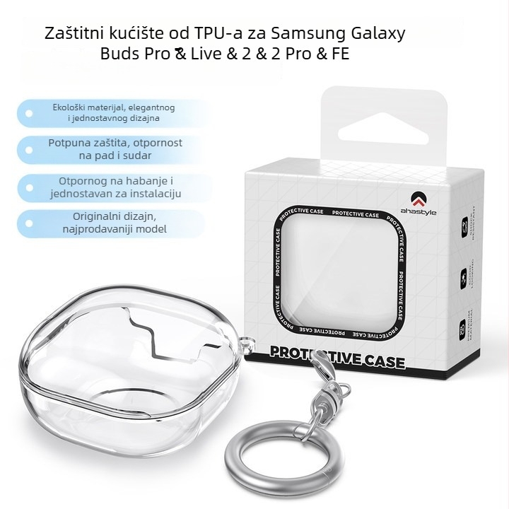 TPU futrola za Samsung Galaxy Buds Pro, Live, 2, 2 Pro i FE – TPU materijal, reljefni završni sloj, univerzalna kompatibilnost
