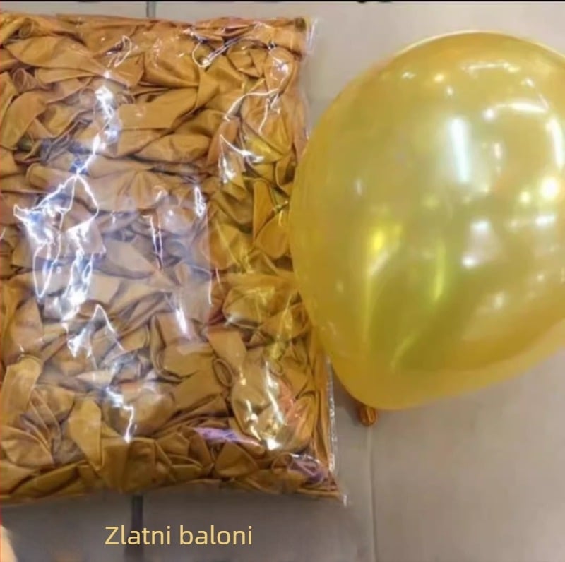 Perlaste latex baloni, paket 1000 komada za zabave i vjenčanja (Vrsta balona: Latex; Materijal: Latex; Oblik: Okrugli; Ispis logotipa: Da; Primjenjivo za: Rođendane, Vjenčanja)