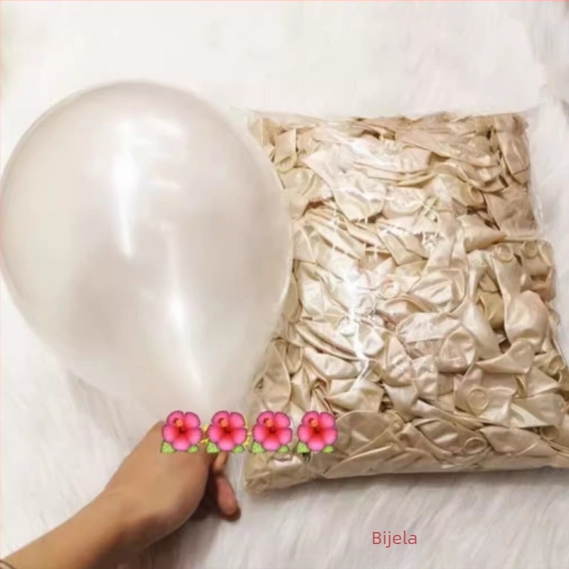 Perlaste latex baloni, paket 1000 komada za zabave i vjenčanja (Vrsta balona: Latex; Materijal: Latex; Oblik: Okrugli; Ispis logotipa: Da; Primjenjivo za: Rođendane, Vjenčanja)