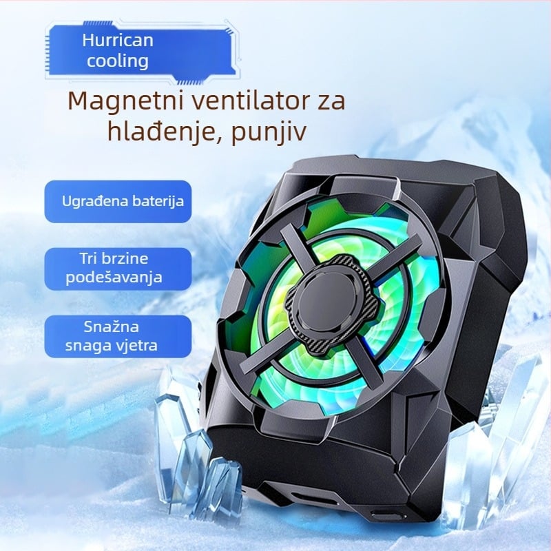 AL16 hladnjak za mobitel s magnetskim držanjem, tri brzine, bežično punjenje, USB-C