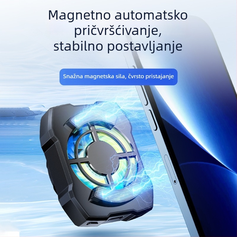 AL16 hladnjak za mobitel s magnetskim držanjem, tri brzine, bežično punjenje, USB-C