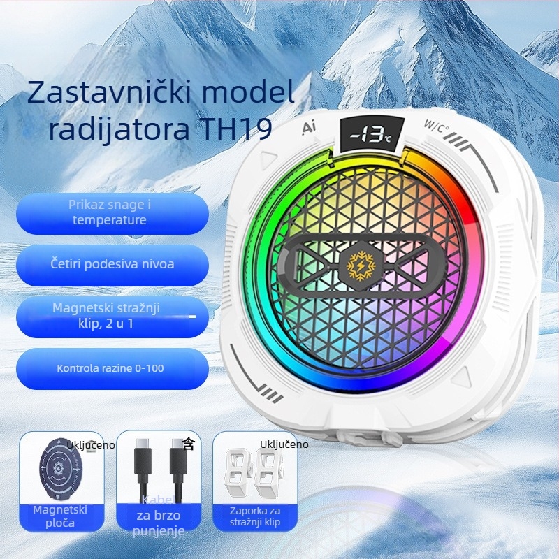 Hkii TH19 poluvodički hladnjak za pametni telefon, s inteligentnom regulacijom temperature, digitalnim zaslonom, USB-C sučelje, magnetskim držanjem, 15–24W