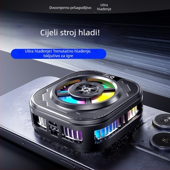 Chladić za telefon s digitalnim zaslonom, poluvodičko brzo hlađenje, magnetsko pričvršćivanje, 8W, Type-C