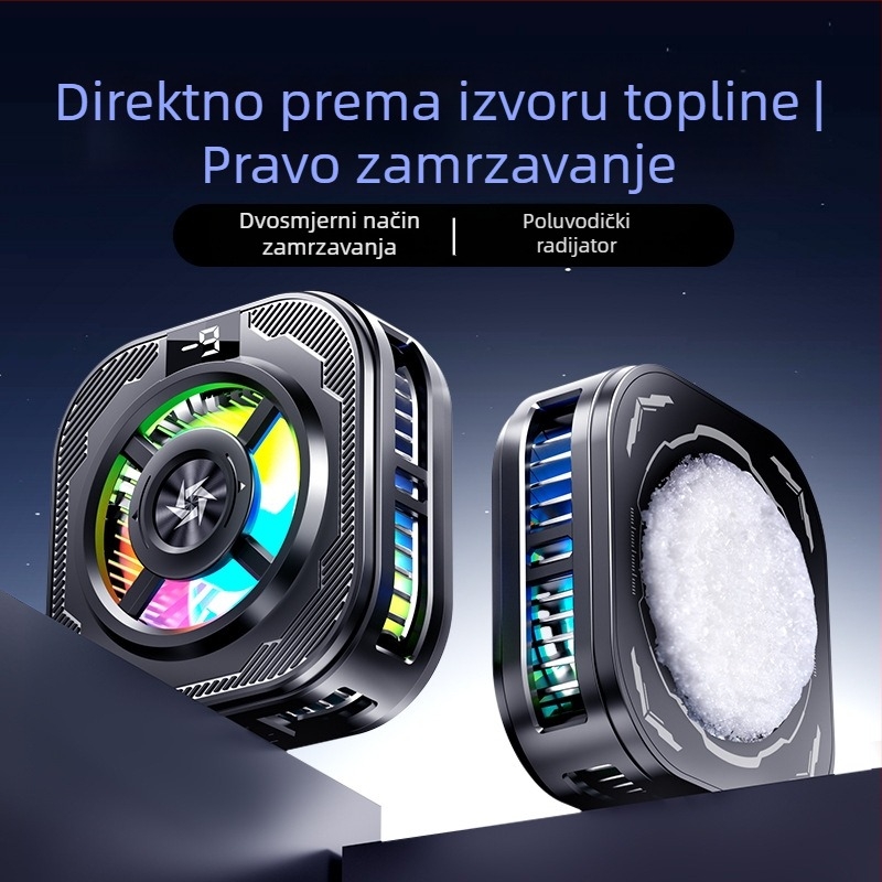 Chladić za telefon s digitalnim zaslonom, poluvodičko brzo hlađenje, magnetsko pričvršćivanje, 8W, Type-C