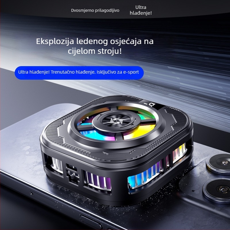 Chladić za telefon s digitalnim zaslonom, poluvodičko brzo hlađenje, magnetsko pričvršćivanje, 8W, Type-C