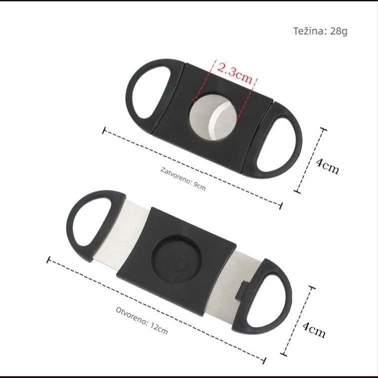 Rezač cigara Runrui, nehrđajući čelik, ručna izrada, prilagodljivo, jednostavan dizajn