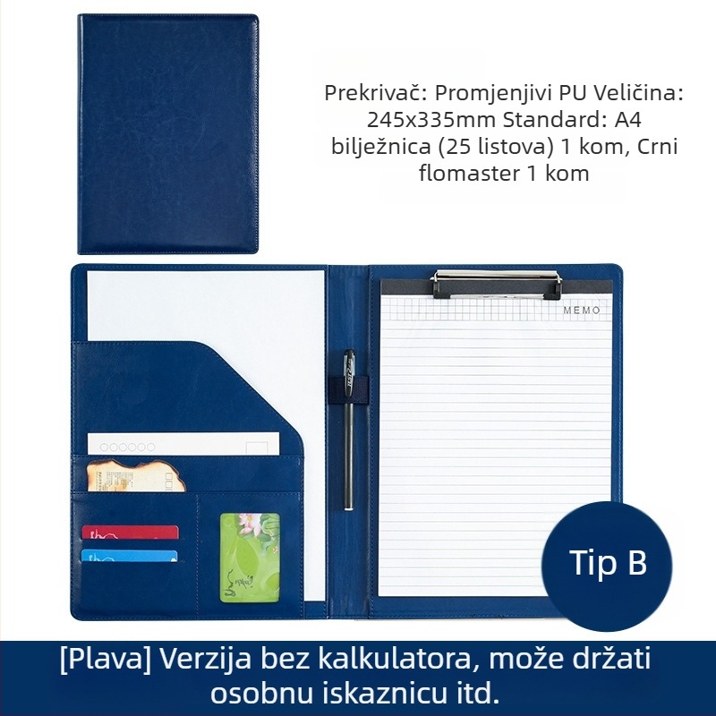 A4 plastični folder s klipsom, model WJJ-02, debljina ploče 0,5 mm, širina stražnje strane 40 mm