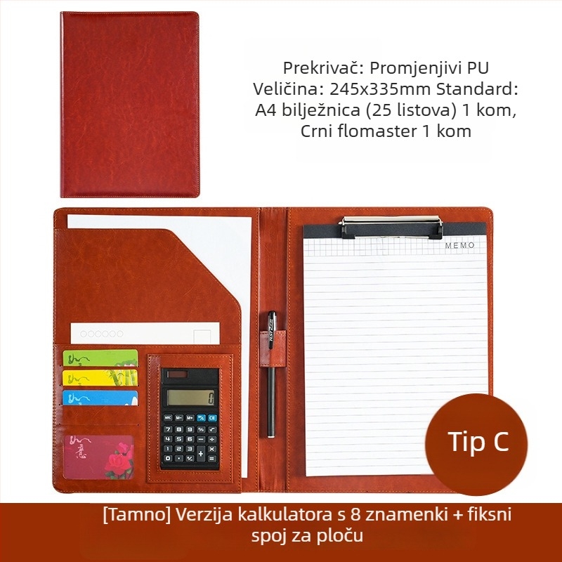 A4 plastični folder s klipsom, model WJJ-02, debljina ploče 0,5 mm, širina stražnje strane 40 mm