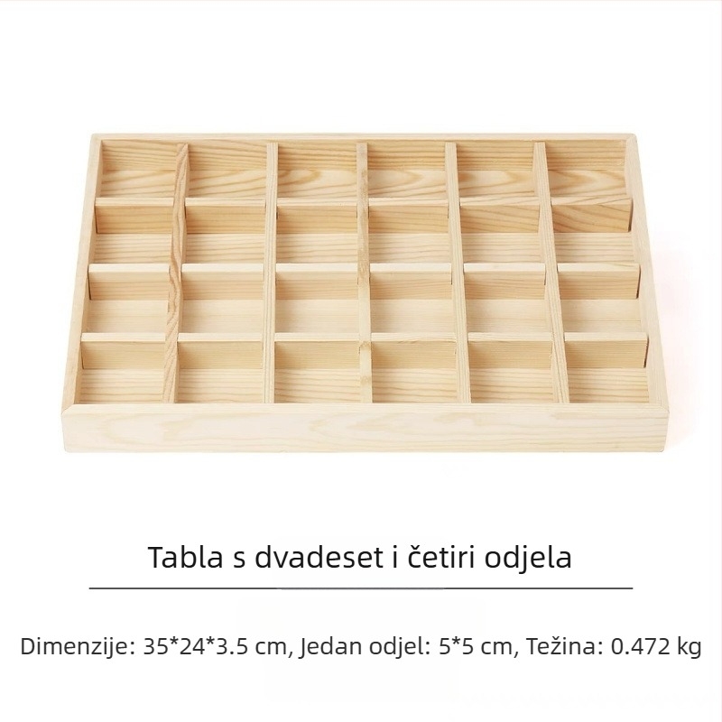 Drvena ploča za izlaganje nakita i perlica (Crtić uzorak, Novi kineski stil, Kapacitet 2L)