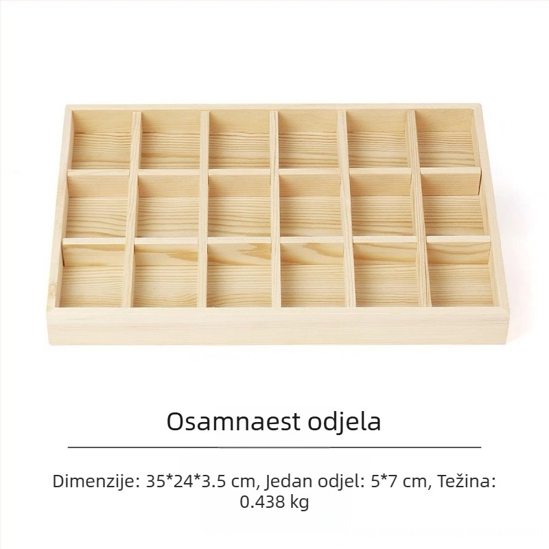 Drvena ploča za izlaganje nakita i perlica (Crtić uzorak, Novi kineski stil, Kapacitet 2L)