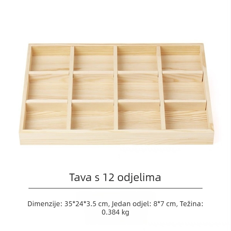 Drvena ploča za izlaganje nakita i perlica (Crtić uzorak, Novi kineski stil, Kapacitet 2L)