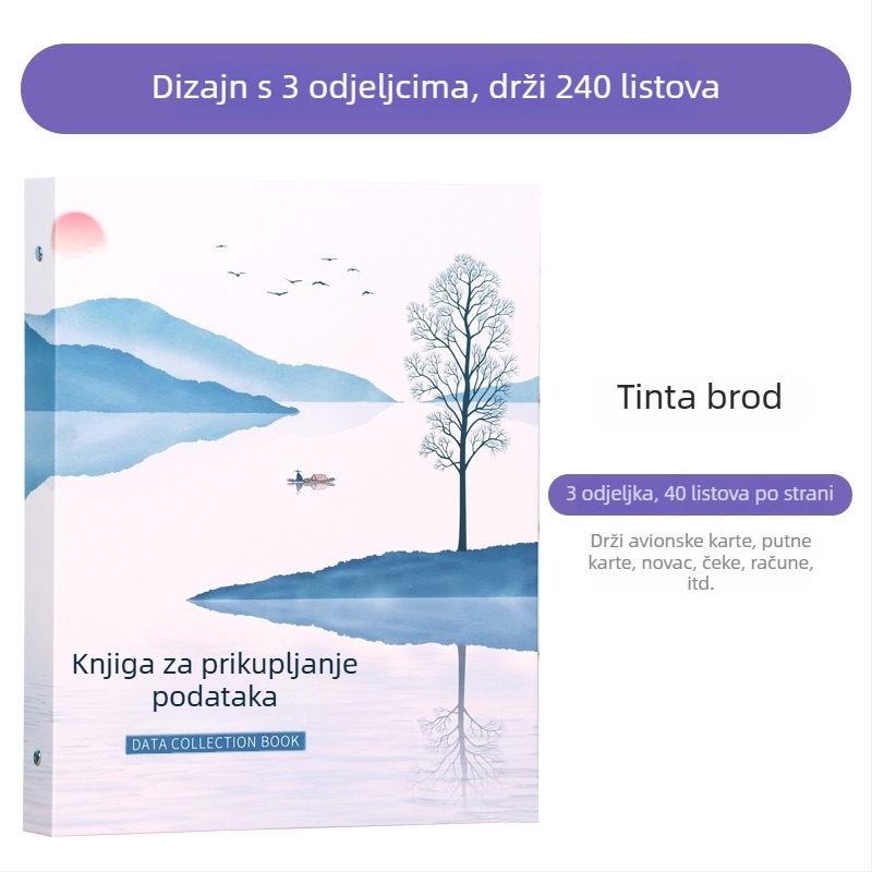Folder za račune i potvrde - Brend: Beautiful; Model: Storage booklet; Tip: folder za jednu stranicu; Materijal: papir; Primjenjivi format papira: Drugo