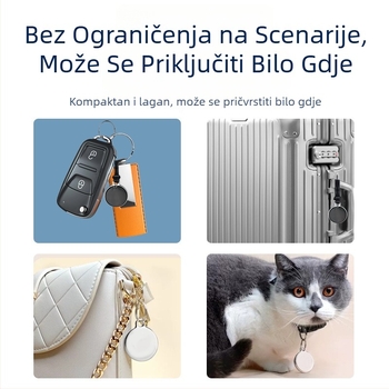 Tracker protiv gubitka kućnih ljubimaca s pametnim pozicioniranjem, Bluetooth, model F3, vodootporan, domet 100 m, kompatibilan s iOS
