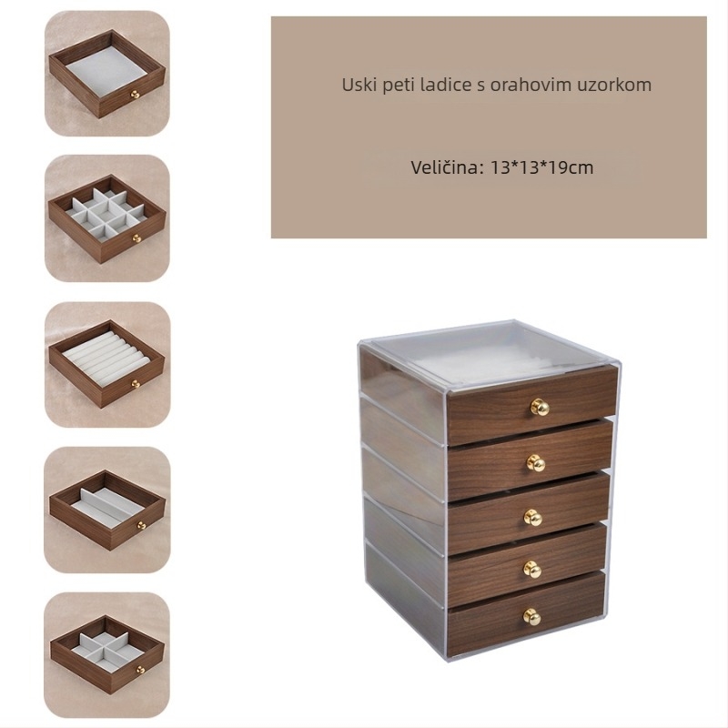 Višeslojna kutija za nakit, višeslojni dizajn, materijal: kompozitni materijali; podrijetlo: Yiwu, Zhejiang; marka: Zhuoyi Pack; namjena: skladištenje nakita