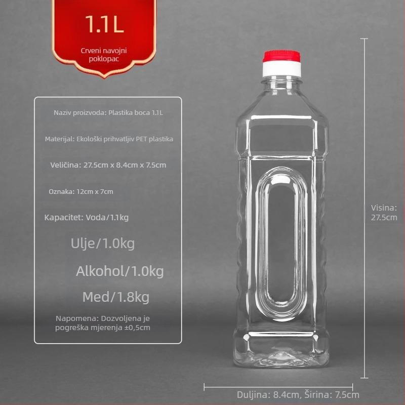 Plastični spremnik za ulje, s debelim stijenkama, automatskim otvaranjem i zatvaranjem poklopca