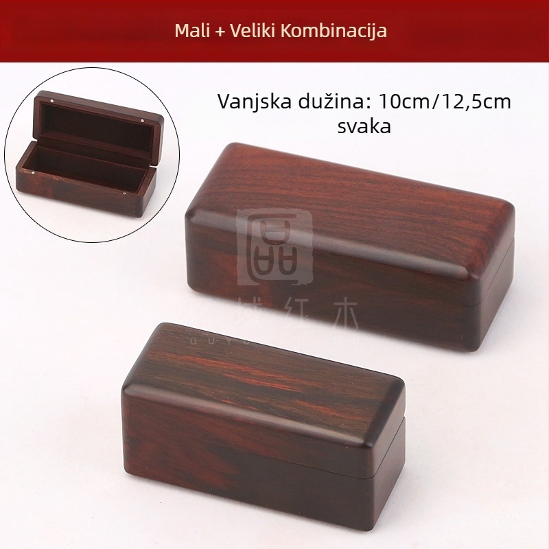 Prijenosna drvena kutija za jednu pečat s preklopnim poklopom, prirodno drvo, graviranje, unutarnja podstava od filca boje kave, model PEF901, kutija za pohranu pečata