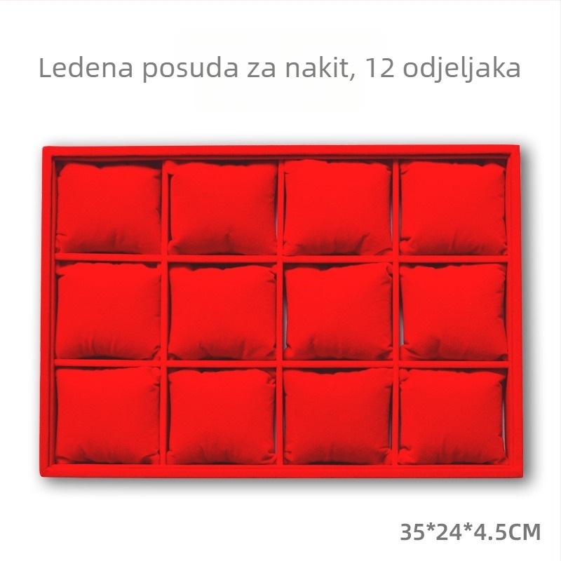 Izložna kutija za satove i nakit sa 12 pretinaca, drveni materijal, podrijetlo Jiangxi, kutija za pakiranje, transportno pakiranje