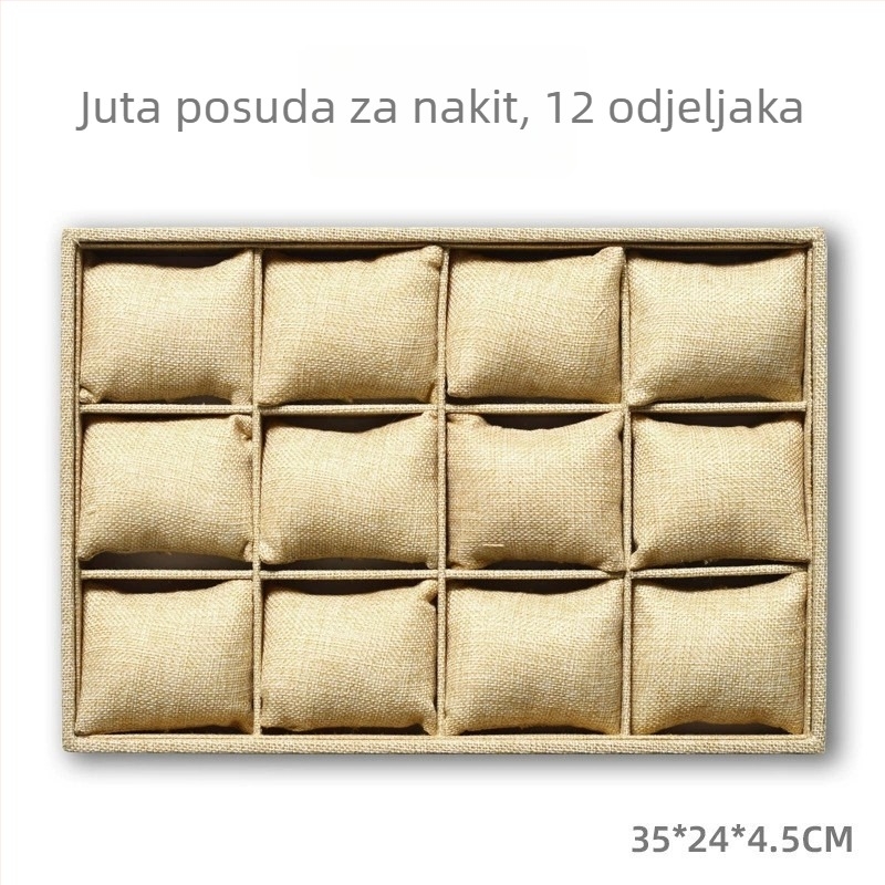 Izložna kutija za satove i nakit sa 12 pretinaca, drveni materijal, podrijetlo Jiangxi, kutija za pakiranje, transportno pakiranje