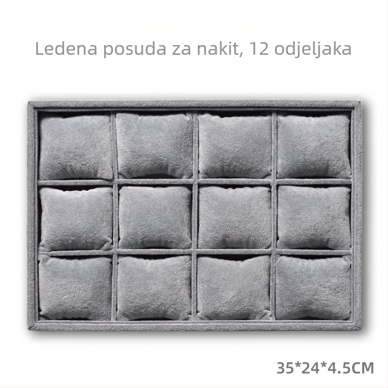 Izložna kutija za satove i nakit sa 12 pretinaca, drveni materijal, podrijetlo Jiangxi, kutija za pakiranje, transportno pakiranje