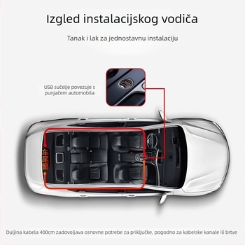 Devil's Eye LED zaslon dekorativna svjetlost za automobil, akril XS1, USB napajanje 5V 1W, montaža ljepilom na prednje i stražnje staklo