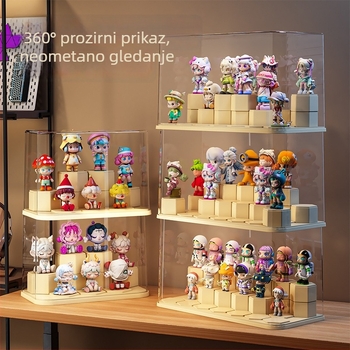 Kutija za pohranu figura s poklopcem, mogućnost slaganja, PP materijal, kapacitet 12